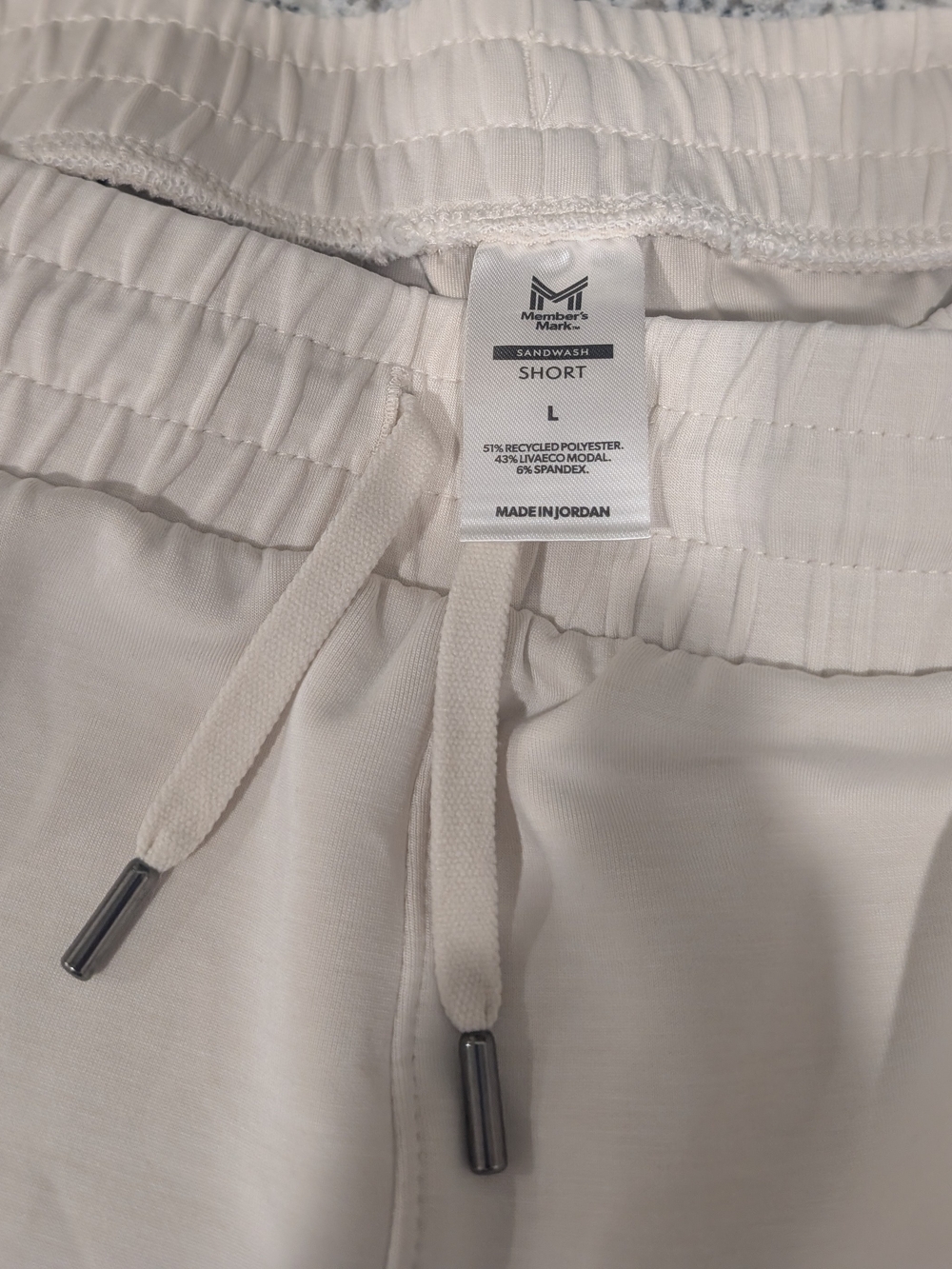 2 Pcs Member's Mark Women's Short-Sleeve Crewneck T-Shirt & Shorts Beige Size L - Picture 12 of 14